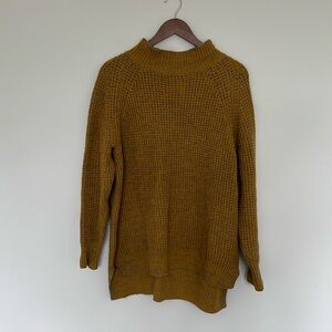 Oversized Waffle Sweater - Mustard